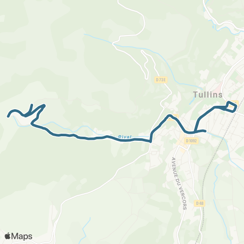 Transports du Pays Voironnais Tullins Gouy - Camille Desmoulins map