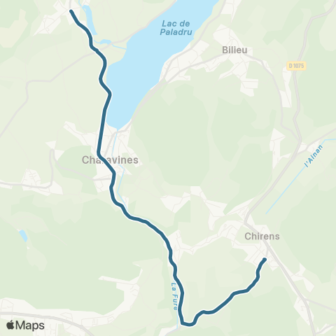 Transports du Pays Voironnais Le Pin St Christophe - Chirens Collège map