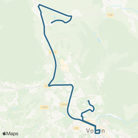 Transports du Pays Voironnais Voiron les Tuilieres - Voiron la Garenne map