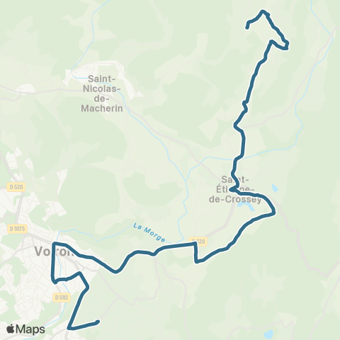 Transports du Pays Voironnais St Aupre GD Vivier - Coublevie Plan Menu map