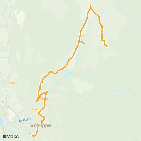 Transports du Pays Voironnais Pommier Pallachère - Voreppe Gare SNCF map