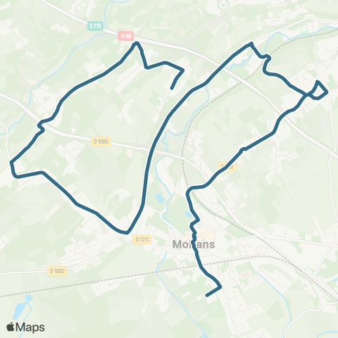 Transports du Pays Voironnais Moirans Petit Criel - Collège Vergeron map