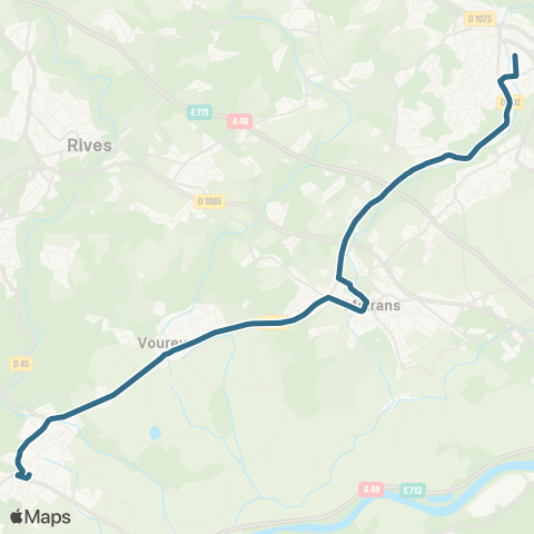 Transports du Pays Voironnais Tullins Gare SNCF - Voiron map