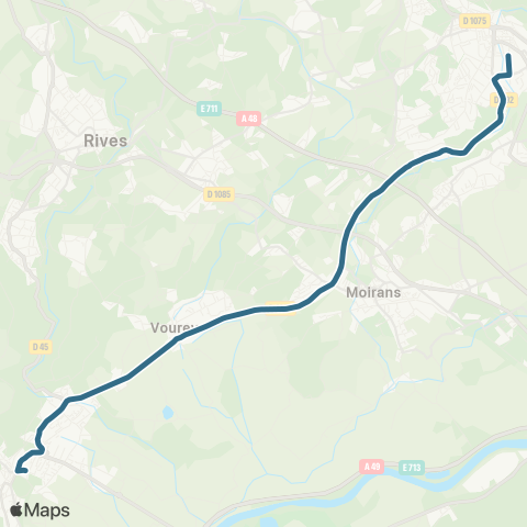 Transports du Pays Voironnais Tullins Condorcet - Voiron map