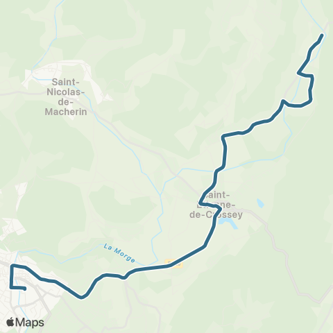 Transports du Pays Voironnais St Aupre Ture - Voiron Gare Sud map