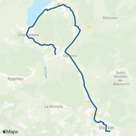 Transports du Pays Voironnais Bilieu Petit Bilieu - Voiron map