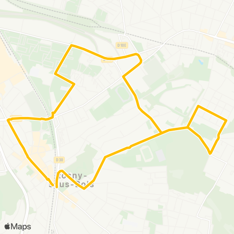 Titus Rosny-sous-Bois RER↔︎Rosny-sous-Bois RER map