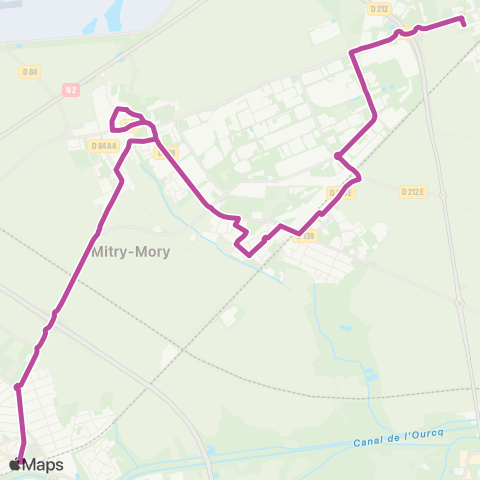 Roissy Est Villeparisis / Mitry-le-Neuf↔︎Gare de Mitry-Claye map