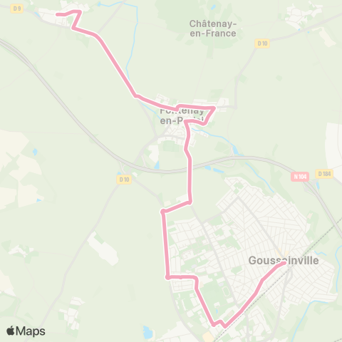 Roissy Ouest Goussainville Gare↔︎Croix de la Chaise map