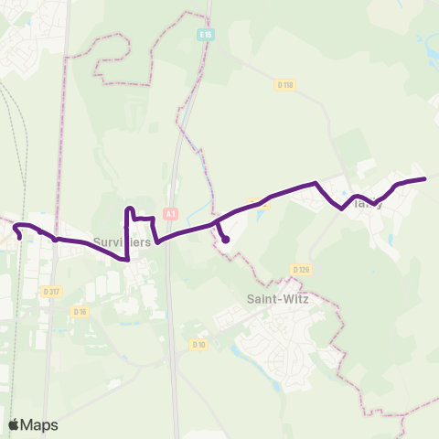 Roissy Ouest Survilliers / Fossés↔︎Les Grands Prés map