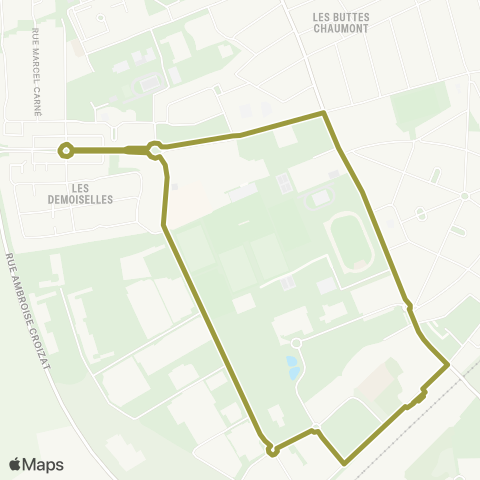 Île-de-France Mobilités Goussainville Gare ↔ Gare de Goussainville map