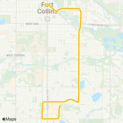 Transfort Downtown Transit Center map