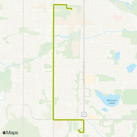 Transfort CSU, Rocky Mtn HS, & Front Range CC map