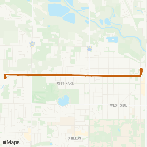 Transfort Poudre High and Downtown map