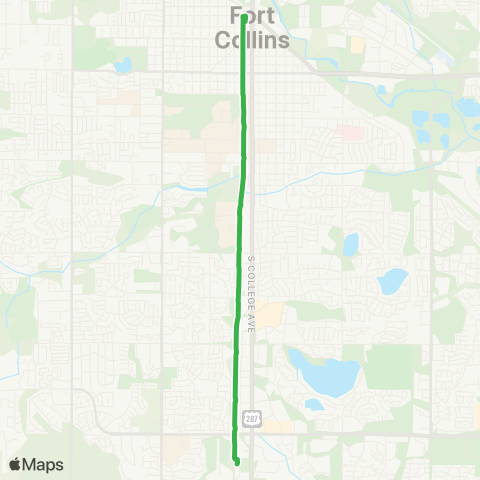 Transfort Bus Rapid Transit map