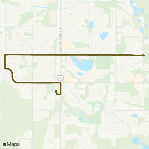 Transfort Route 11 map