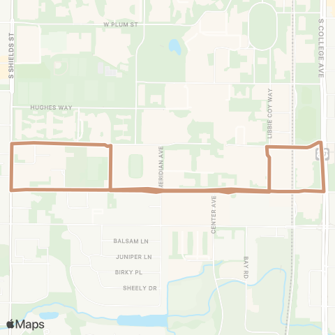 Transfort Ada Shuttle map