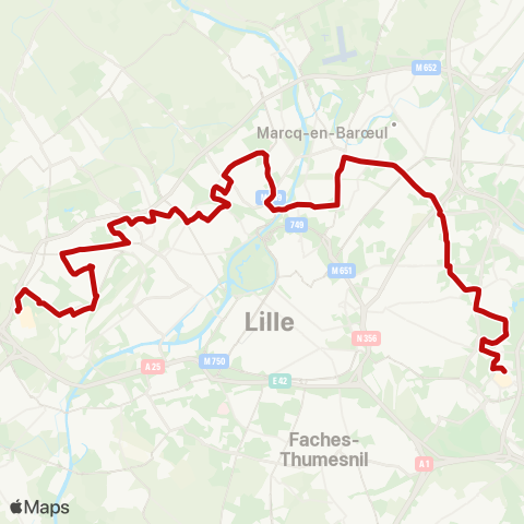 Ilévia Corolle Englos C.Cial. - Villeneuve d'Ascq Hdv map