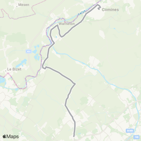 Ilévia Résa Comines - St Philibert map