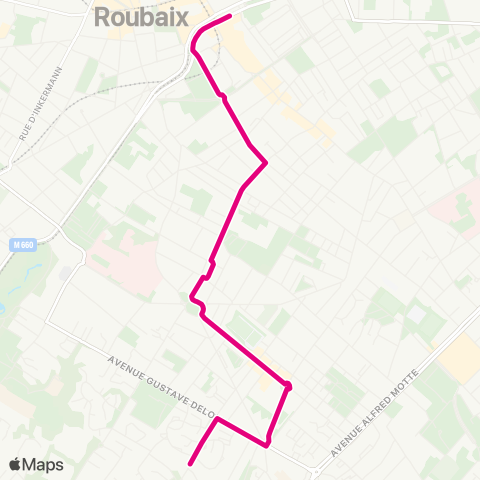 Ilévia Citadine Roubaix Euroteleport - Hem St Paul map