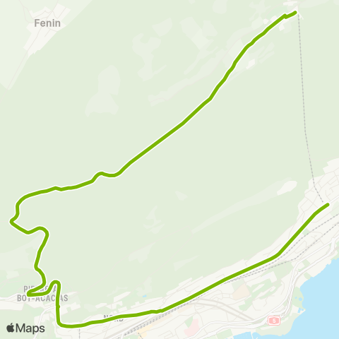 Transports Publics Neuchâtelois Chaumont (FUNI) - Neuchâtel, La Coudre map