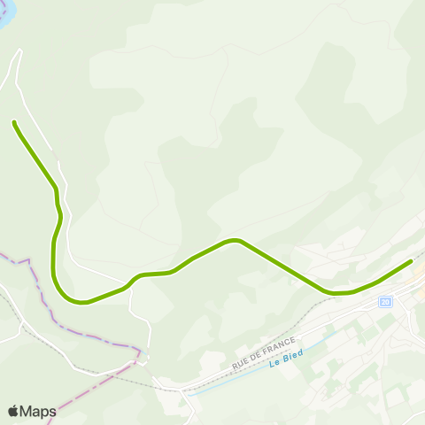 Transports Publics Neuchâtelois Le Locle - Les Brenets map