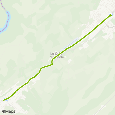 Transports Publics Neuchâtelois La Chaux-de-Fonds, gare - Le Locle, Technicum map