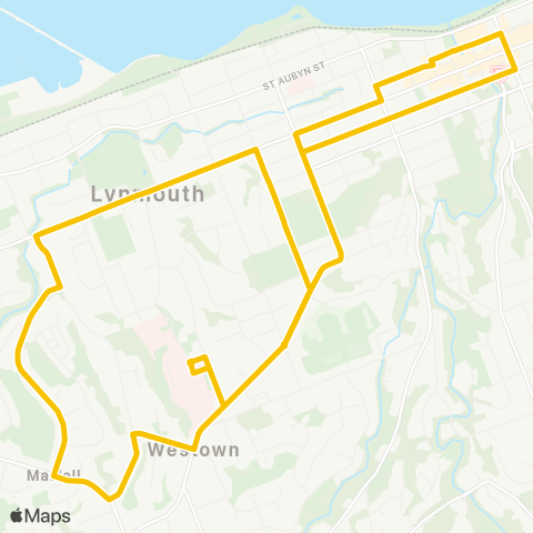 Citylink Commuter buses Lynmouth / Marfell map