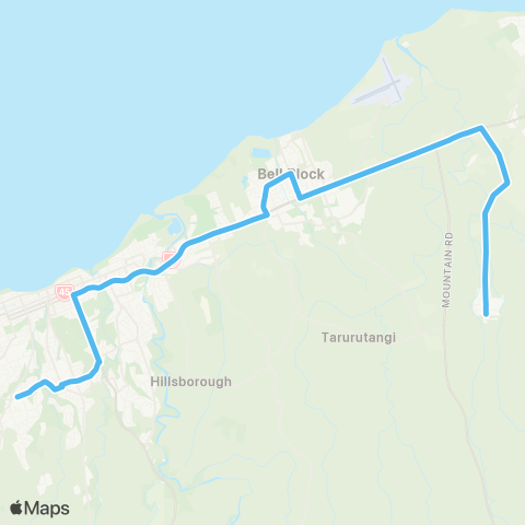 Citylink School buses Lepperton / Bell Block to Highlands / Woodleigh Schools map