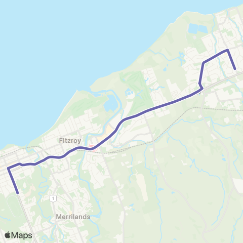 Citylink School buses New Plymouth to Bell Block map