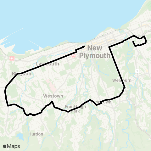 Citylink School buses Orbiter 51 map