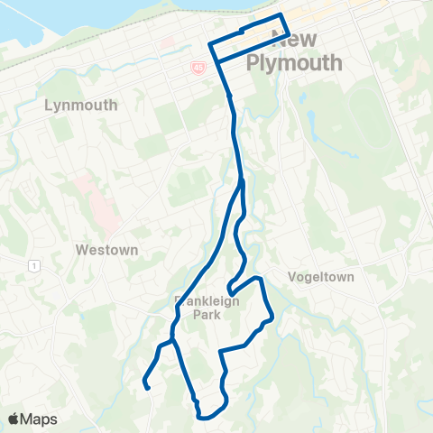 Citylink Commuter buses Frankleigh Park / Ferndale map