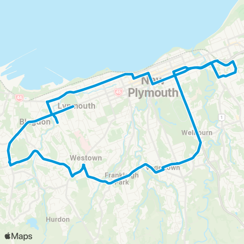 Citylink School buses Orbiter 54 map