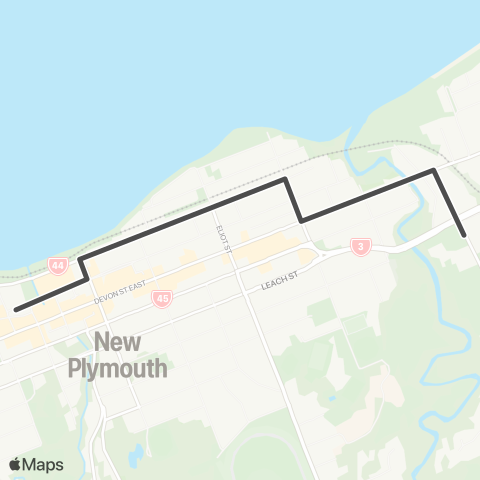 Citylink School buses NPGHS to Ariki St (afternoon only) map