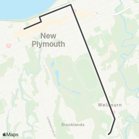 Citylink School buses Highlands Intermediate to Ariki St (afternoon only) map