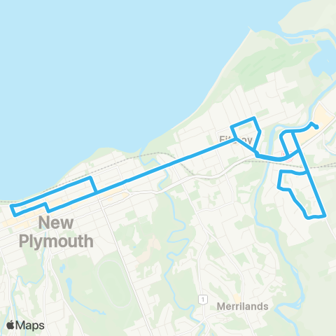 Citylink Commuter buses Fitzroy / The Valley / Glen Avon map