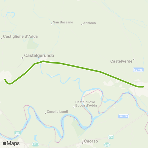 Trenord Codogno-Cremona map