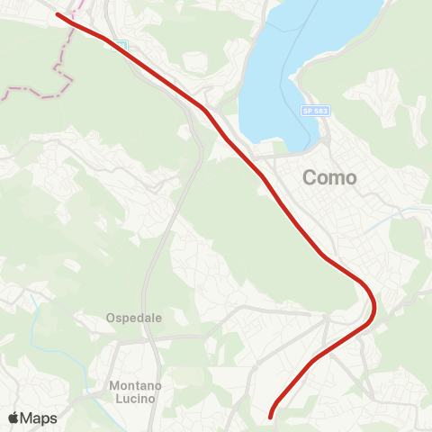 Trenord Como Camerlata - Como S.G. - Mendrisio - Bellinzona map