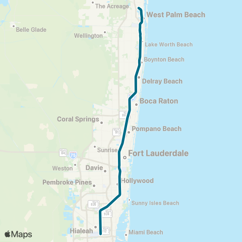 Tri-Rail Mangonia Park - Miami Airport map