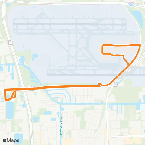 Tri-Rail Fort Lauderdale Airport Shuttle map