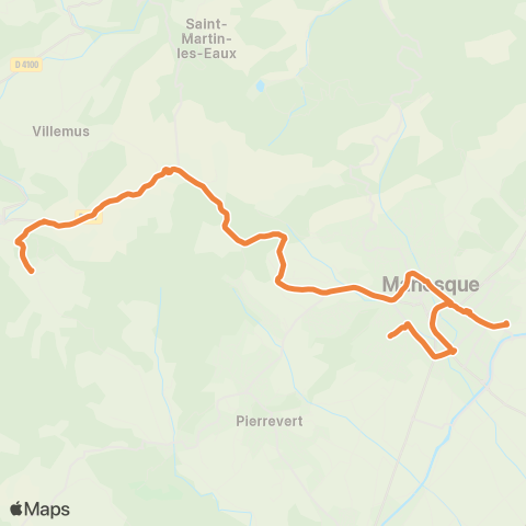 Trans'Agglo Montfuron-Manosque map