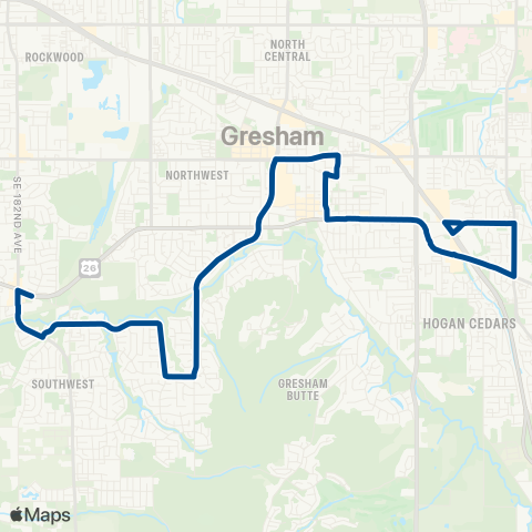 TriMet South Gresham map