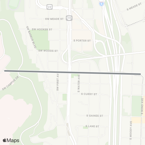 TriMet Portland Aerial Tram map