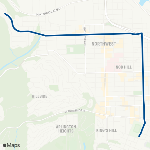 TriMet Thurman / NW 18th map