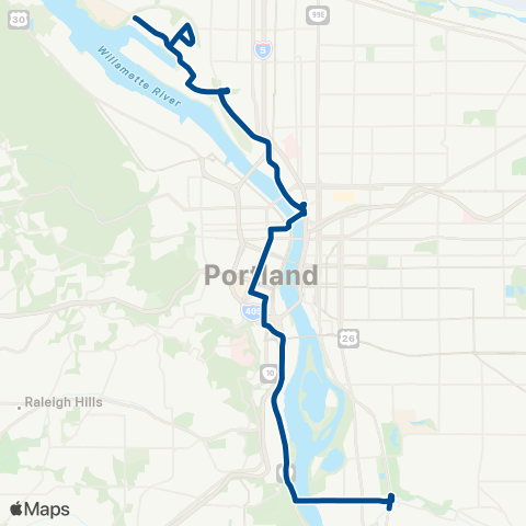 TriMet Tacoma / Swan Island map