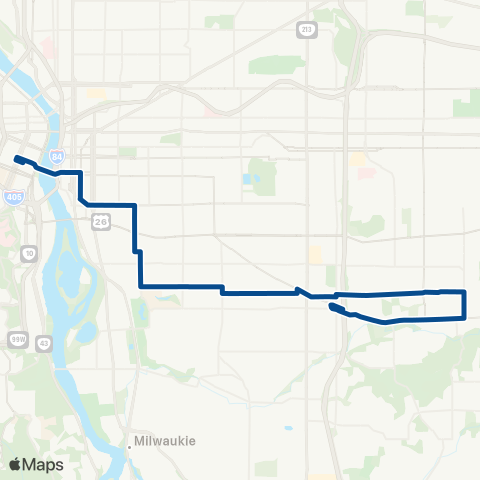 TriMet Harold St map