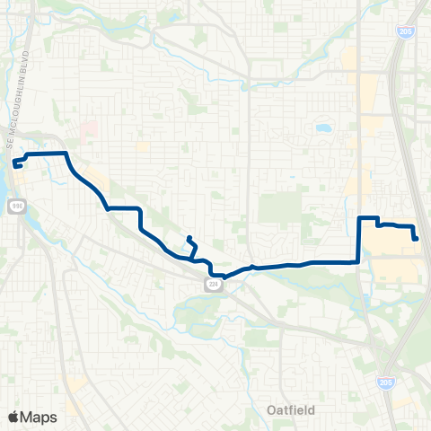 TriMet Milwaukie map