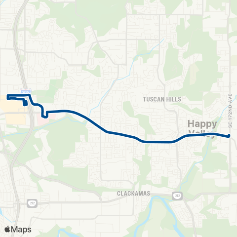 TriMet Sunnyside map