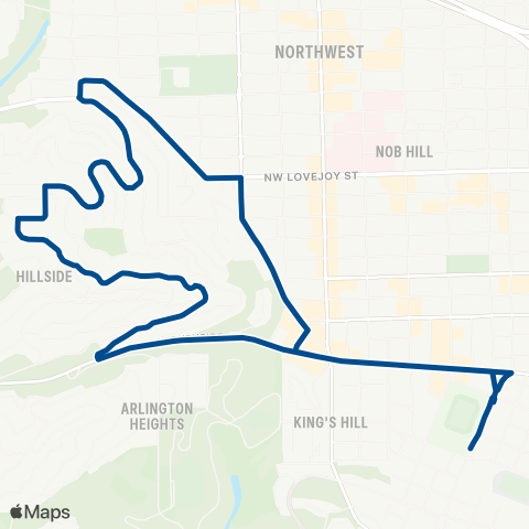 TriMet Hillside map