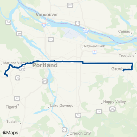 TriMet Burnside / Stark map